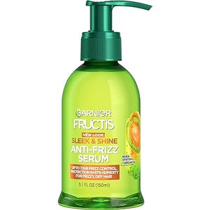 Garnier Fructis Sleek & Shine Anti-Frizz Serum for Frizzy, Dry Hair, Argan Oil